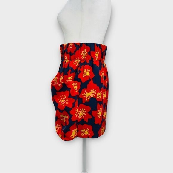 DOLCE VITA Silk Mini Bubble Skirt With Pockets In Red Floral Women’s Size XS - Picture 3 of 9